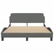 vidaXL Solid Pine Wood Bed Frame in Dark Gray