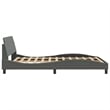 vidaXL Solid Pine Wood Bed Frame in Dark Gray