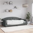 vidaXL Solid Wood Fabric Polyester Daybed in Dark Grey