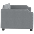 vidaXL Solid Wood Twin Day Bed in Light Grey Fabric