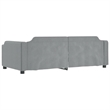 vidaXL Solid Wood Twin Day Bed in Light Grey Fabric