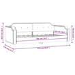 vidaXL Solid Wood Twin Day Bed in Light Grey Fabric