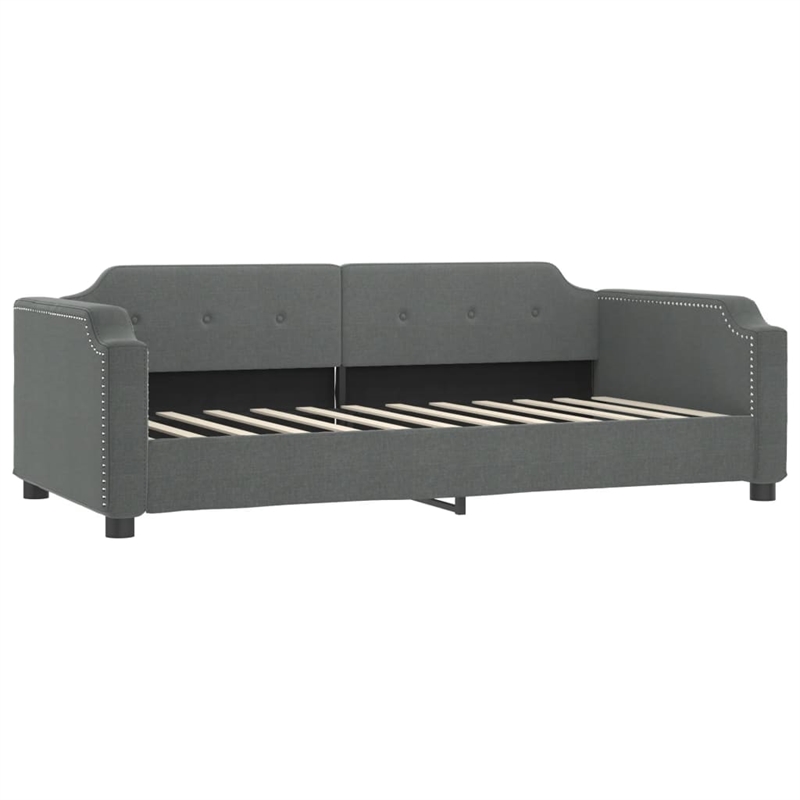 vidaXL Solid Wood Twin Day Bed Frame in Dark Grey
