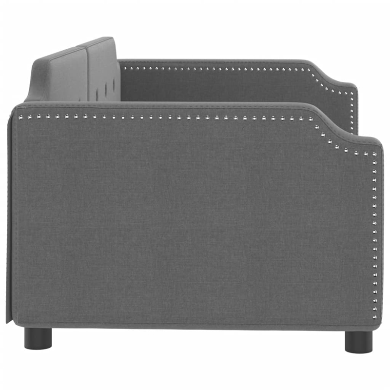 vidaXL Solid Wood Twin Day Bed Frame in Dark Grey