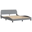 vidaXL Queen Engineered Wood Bed Frame in Light Grey