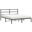 vidaXL Rectangular Powder-Coated Steel King Bed Frame in Black