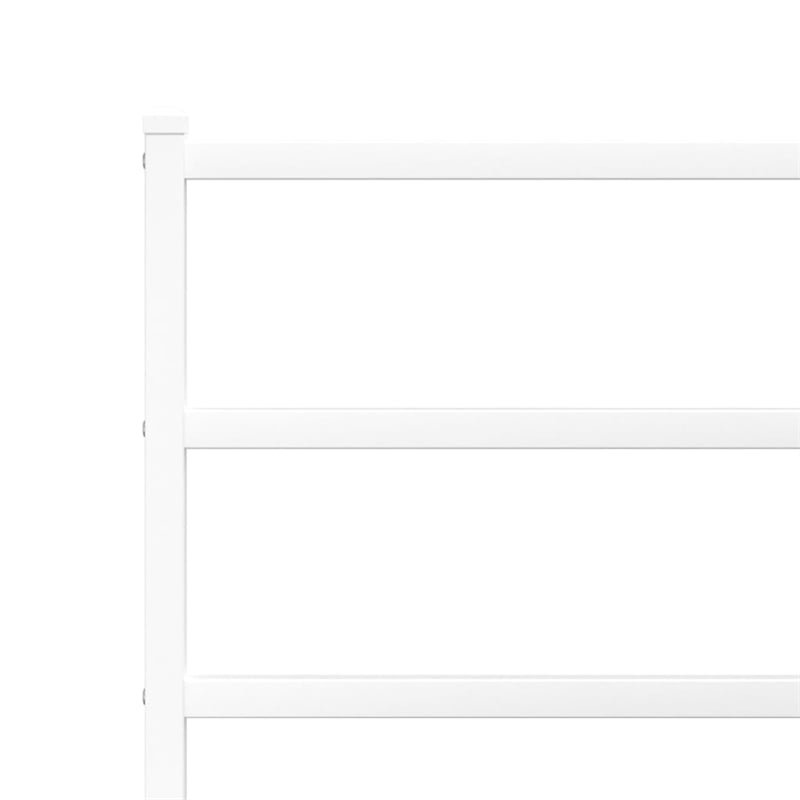 vidaXL Powder-Coated Steel King Size Bed Frame in White