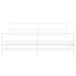 vidaXL Rectangular Powder-Coated Steel Full Bed Frame in White