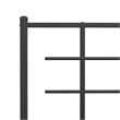 vidaXL Powder-Coated Steel Twin Bed Frame in Black