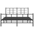 vidaXL Powder-Coated Steel King Bed Frame in Black