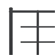 vidaXL Powder-Coated Steel King Bed Frame in Black