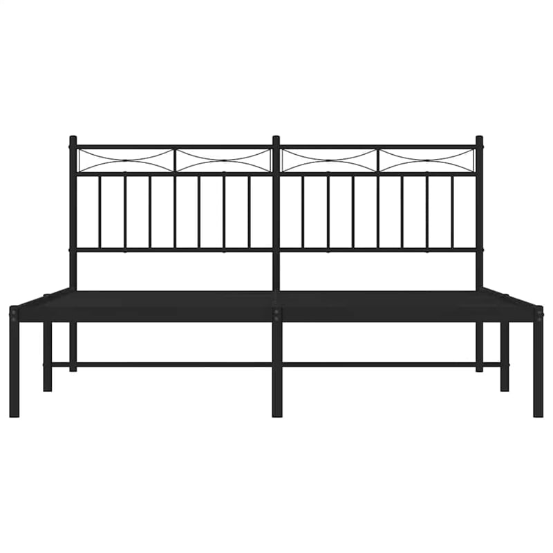 vidaXL Engineered Wood King Bed Frame in Black