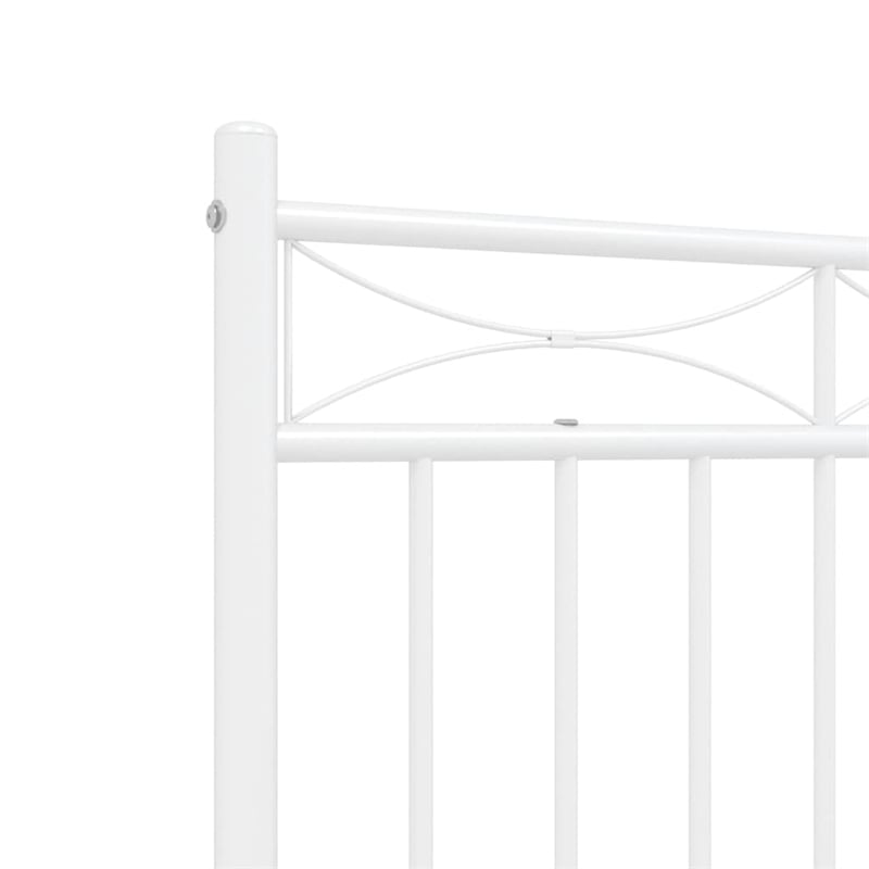 vidaXL Powder-Coated Steel Full/Double Bed Frame in White