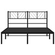 vidaXL Powder-Coated Steel Full/Double Bed Frame in Black