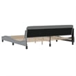 vidaXL Fabric Polyester King Bed Frame in Light Grey