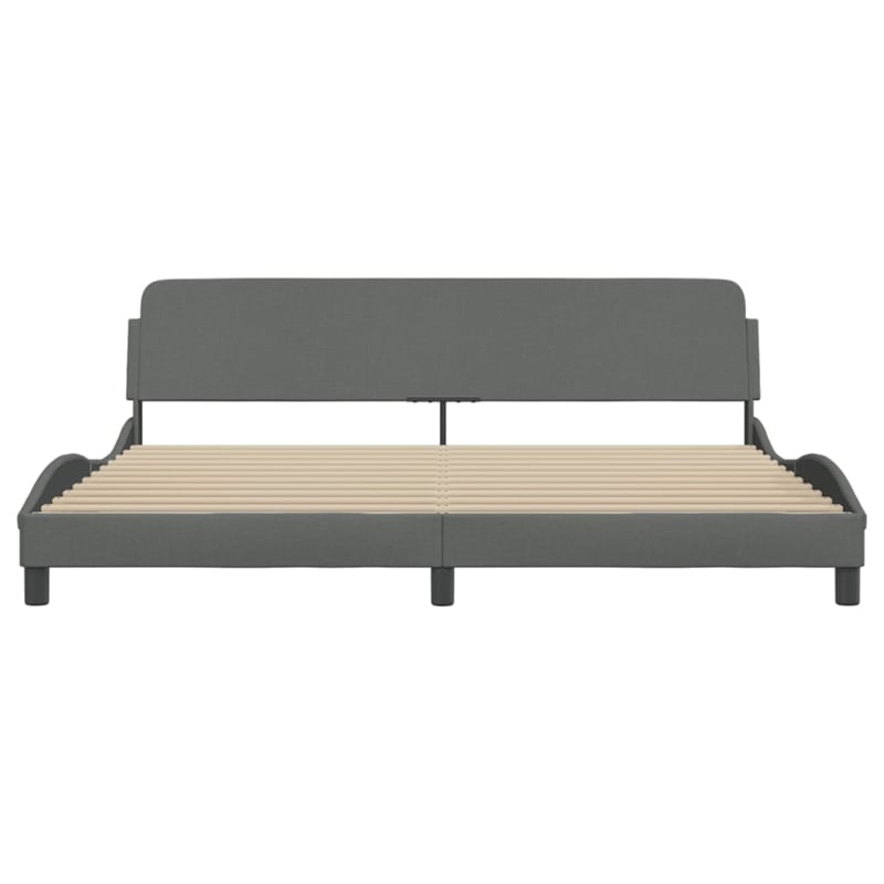 vidaXL Cal King/Double Bed Frame Without Mattress in Dark Grey
