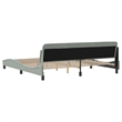 vidaXL Velvet  King Bed Frame in Light Grey