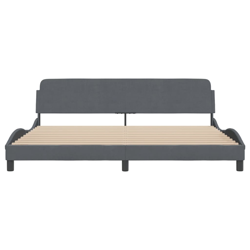 vidaXL Solid Pine Wood Bed Frame in Dark Grey