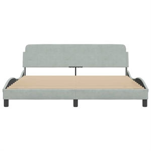 vidaXL California Bed Frame in Light Gray