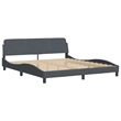 vidaXL Velvet Upholstery Cal King/Double Bed Frame in Dark Grey