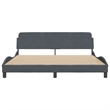 vidaXL Velvet Upholstery Cal King/Double Bed Frame in Dark Grey