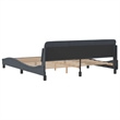 vidaXL Velvet Upholstery Cal King/Double Bed Frame in Dark Grey