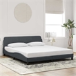 vidaXL Velvet Upholstery Cal King/Double Bed Frame in Dark Grey
