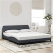 vidaXL Velvet Upholstery Cal King/Double Bed Frame in Dark Grey