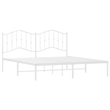 vidaXL 72 x 84 Steel Bed Frame in White