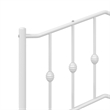 vidaXL 72 x 84 Steel Bed Frame in White