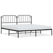 vidaXL Powder-Coated Steel King/Double Bed Frame in Black