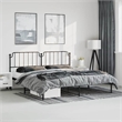 vidaXL Powder-Coated Steel King/Double Bed Frame in Black