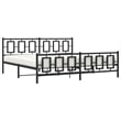 vidaXL 76x80 Powder-Coated Steel Bed Frame in Black