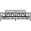 vidaXL 76x80 Powder-Coated Steel Bed Frame in Black