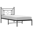 vidaXL Powder-Coated Steel Twin Bed Frame in Black