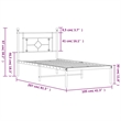 vidaXL Powder-Coated Steel Twin Bed Frame in Black