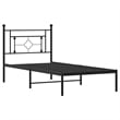 vidaXL Powder-Coated Steel Twin Bed Frame in Black