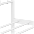 vidaXL Powder-Coated Steel King Size Bed Frame in White