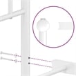 vidaXL Rectangular Powder-Coated Steel Full Bed Frame in White