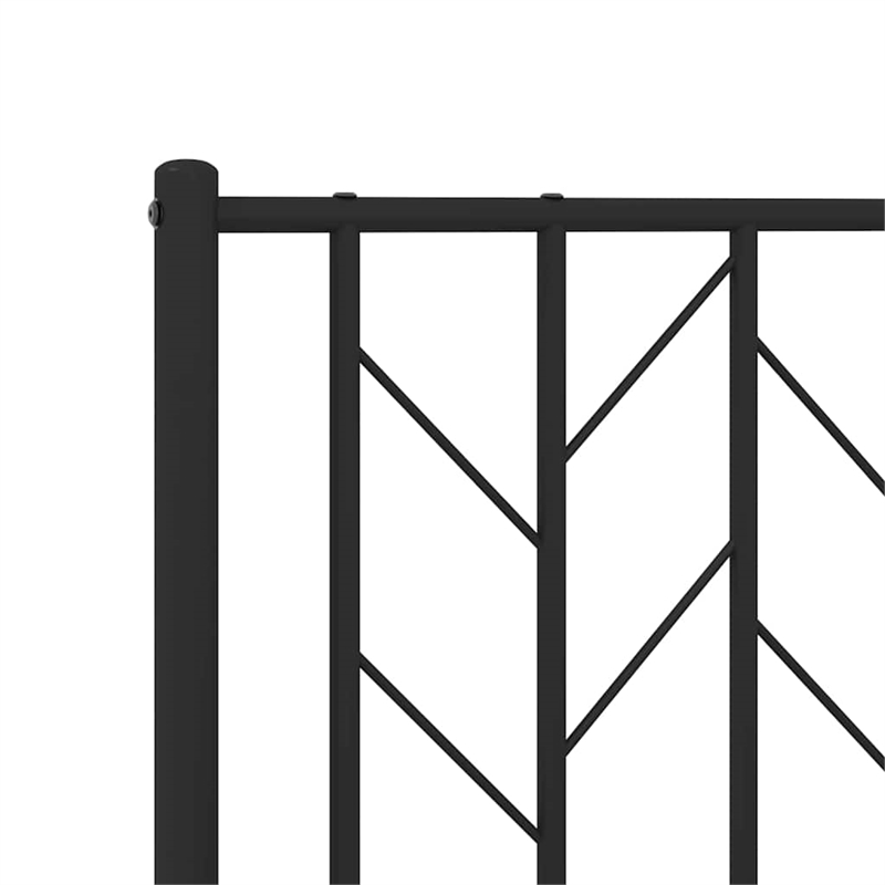 vidaXL Powder-Coated Steel King/Double Bed Frame in Black