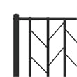 vidaXL Rectangular Powder-Coated Steel King Bed Frame in Black