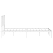 vidaXL Powder-Coated Steel King/Double Bed Frame in White