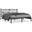 vidaXL Engineered Wood King Bed Frame in Black