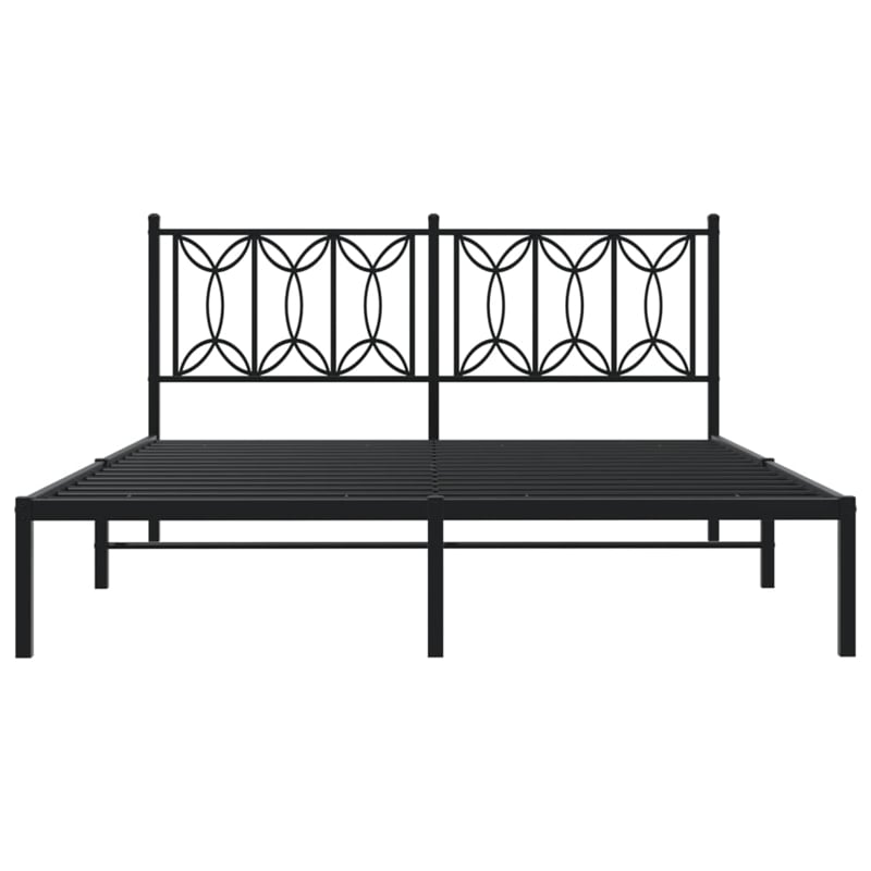 vidaXL Engineered Wood King Bed Frame in Black