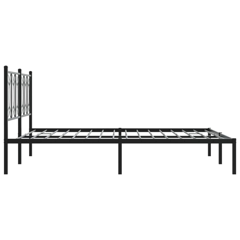 vidaXL Engineered Wood King Bed Frame in Black