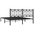vidaXL Engineered Wood King Bed Frame in Black