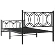 vidaXL Engineered wood Twin Bed Frame in Black
