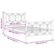 vidaXL Engineered wood Twin Bed Frame in Black