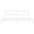 vidaXL Rectangular Powder-Coated Steel Full Bed Frame in White