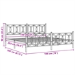 vidaXL Rectangular Modern 76 x 80 Bed Frame in White